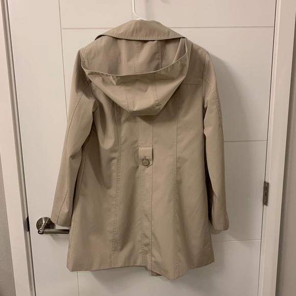 London Fog Tan Trench Coat Jacket Hood Nordstrom - Picture 3 of 4